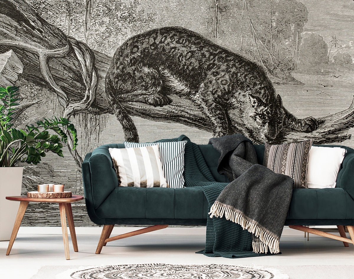 Jaguar Wallpaper - Safari Nursery | Wonderwallsboutique