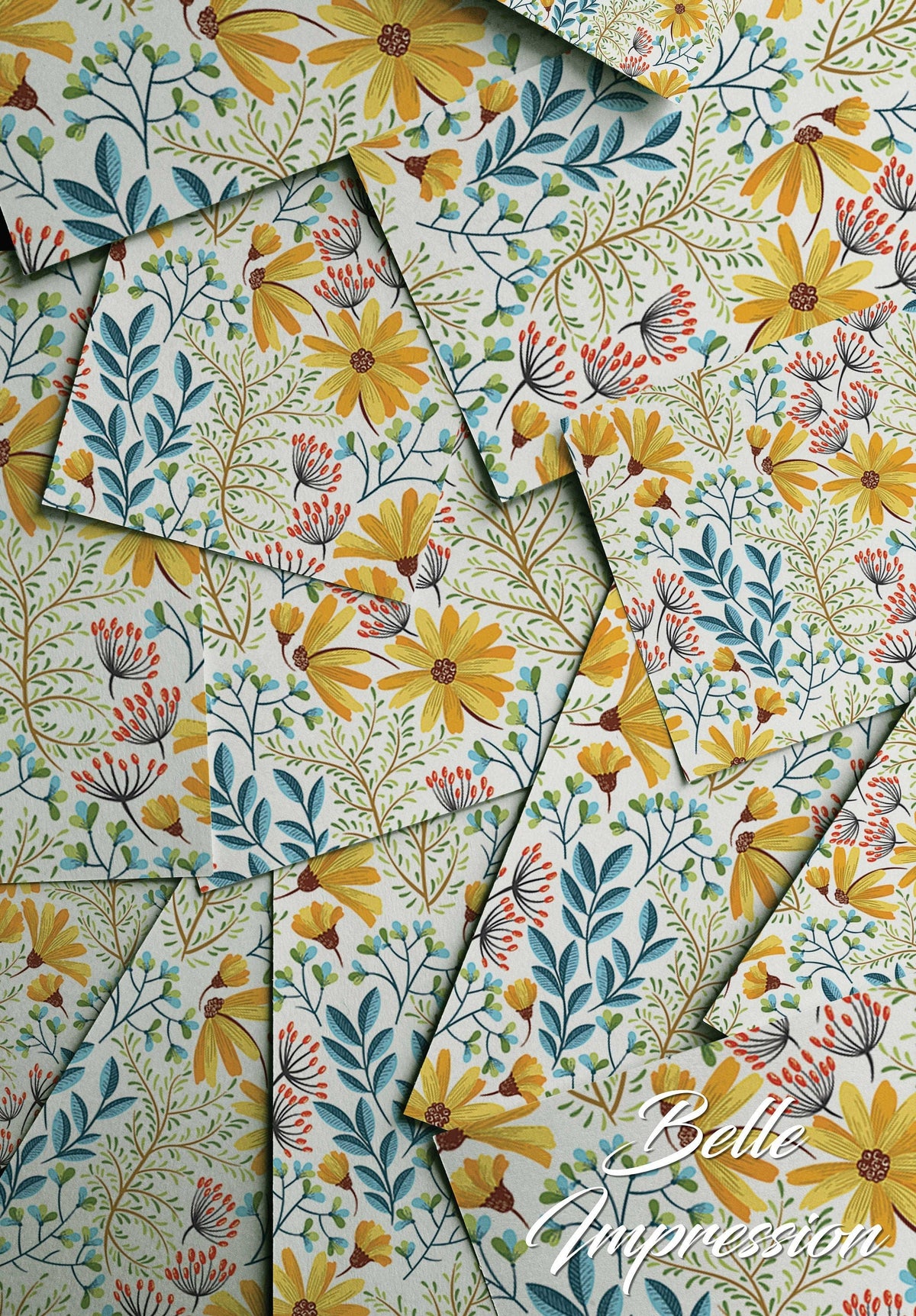 Field Colorful Flowers | Removable Wallpaper | Pattern 