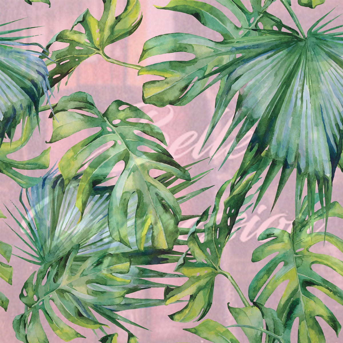 Pink Jungle wallpaper Peel and Stick | Wonderwallsboutique