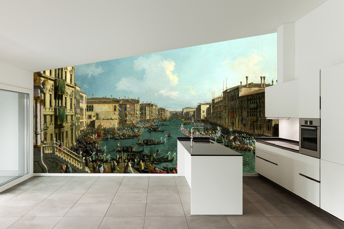 Regatta on the Canale Grande by Canaletto Wallpaper ... | Wonderwallsboutique