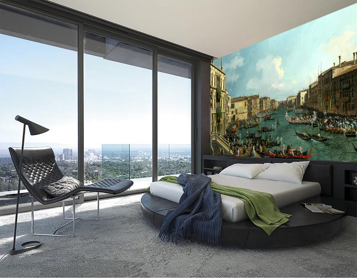Regatta on the Canale Grande by Canaletto Wallpaper ... | Wonderwallsboutique