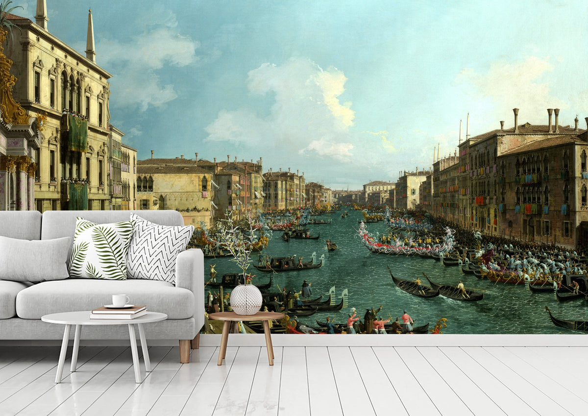 Regatta on the Canale Grande by Canaletto Wallpaper ... | Wonderwallsboutique