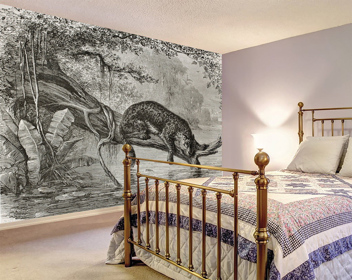 Jaguar Wallpaper - Safari Nursery | Wonderwallsboutique