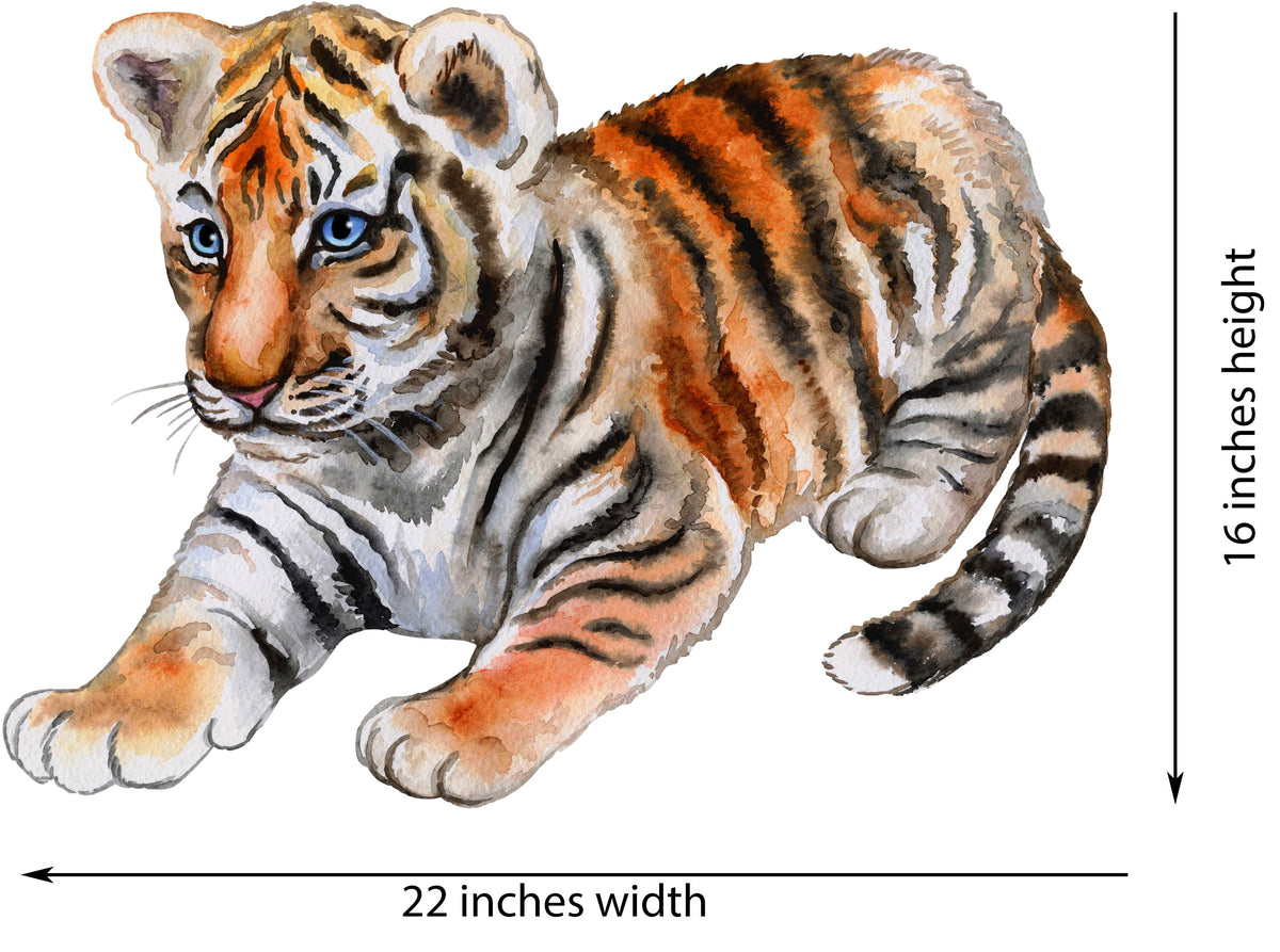 Big Wall sticker Set for kids, Tiger Cub