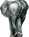 Big Wall sticker Set for kids, Baby elephant front facing