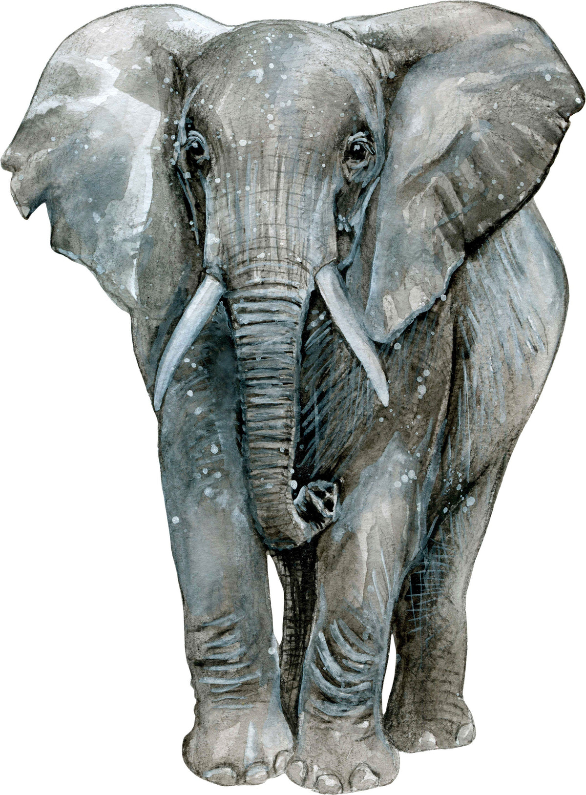 Big Wall sticker Set for kids, Elephant front facing