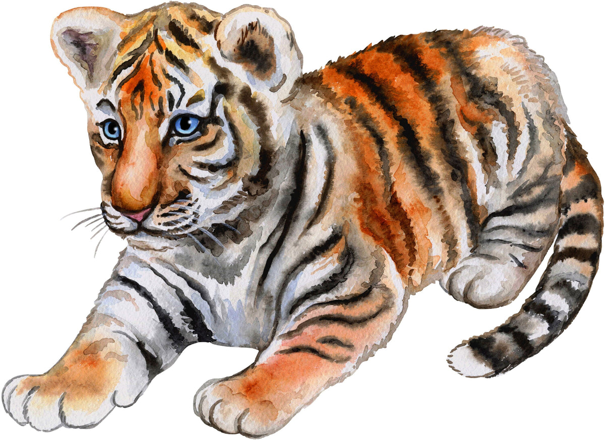 Big Wall sticker Set for kids, Tiger Cub