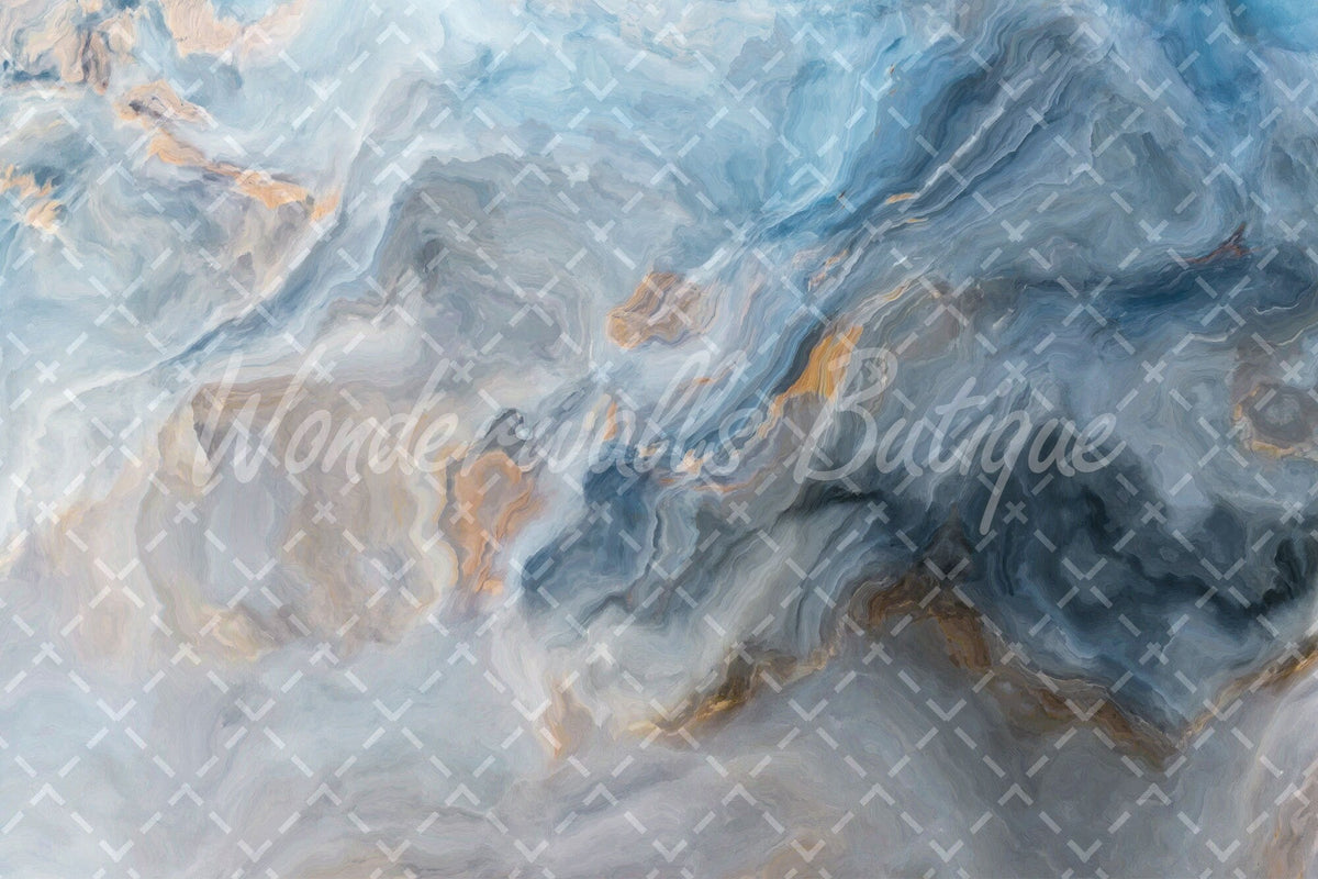Marble aquarelle textured Wallpaper Mural - Blue and... | Wonderwallsboutique