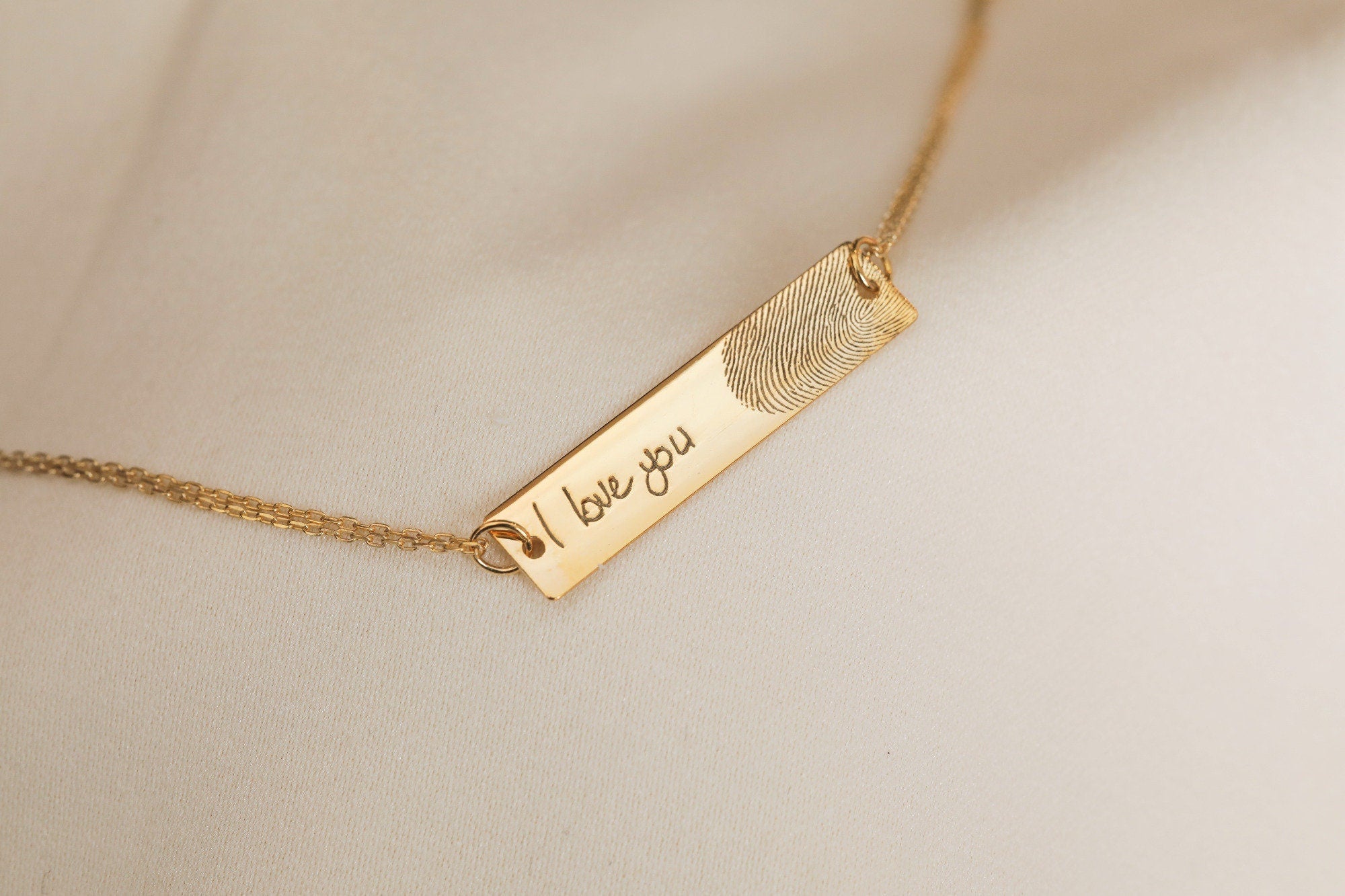Actual Handwriting Bar Bangle