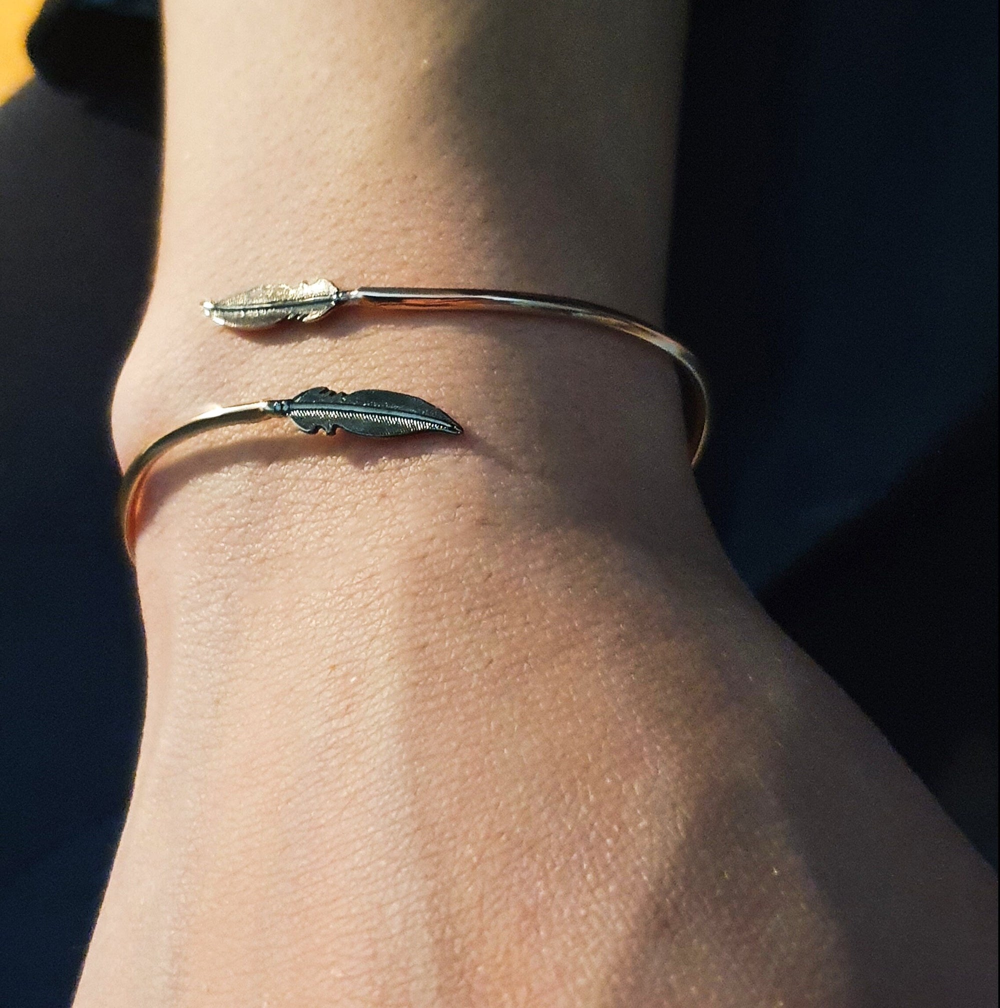 Leaf Bangle Adjustable Bracelet