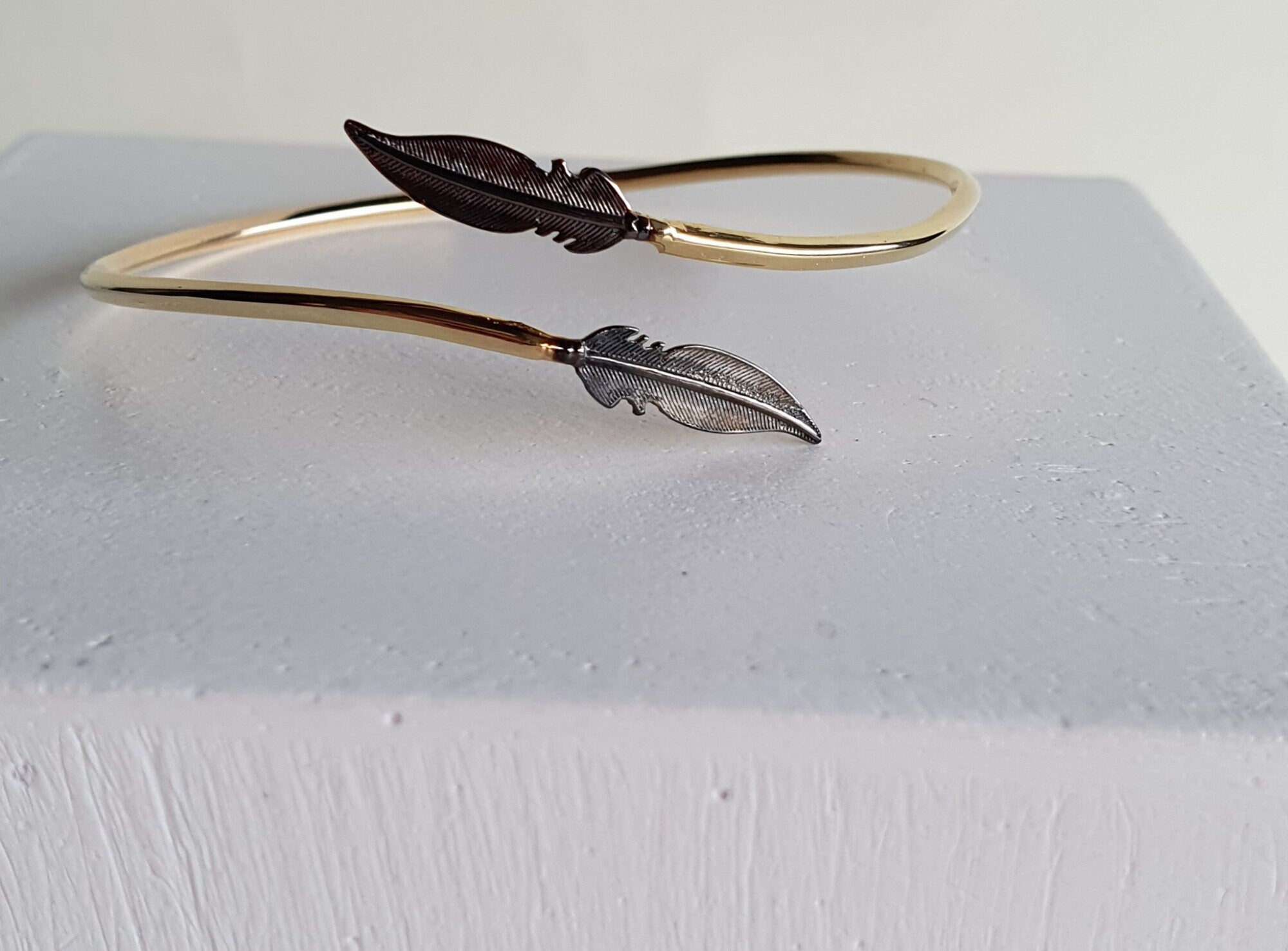 Leaf Bangle Adjustable Bracelet