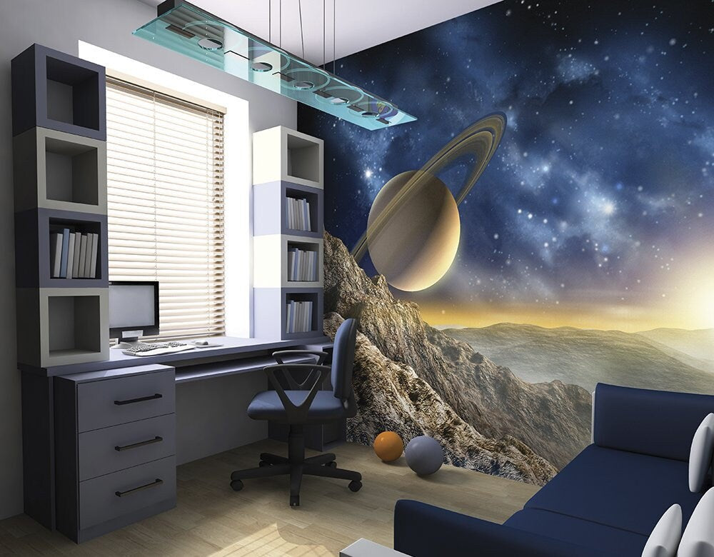 Galaxy Wall Mural Space Wallpaper Large Wall Mural P... | Wonderwallsboutique