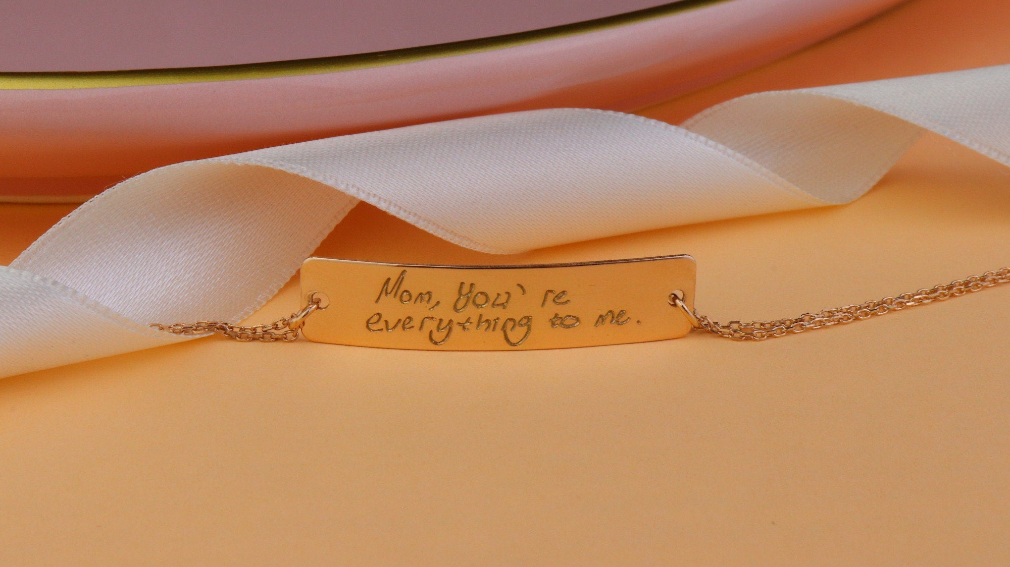 Actual Handwriting Bar Bangle