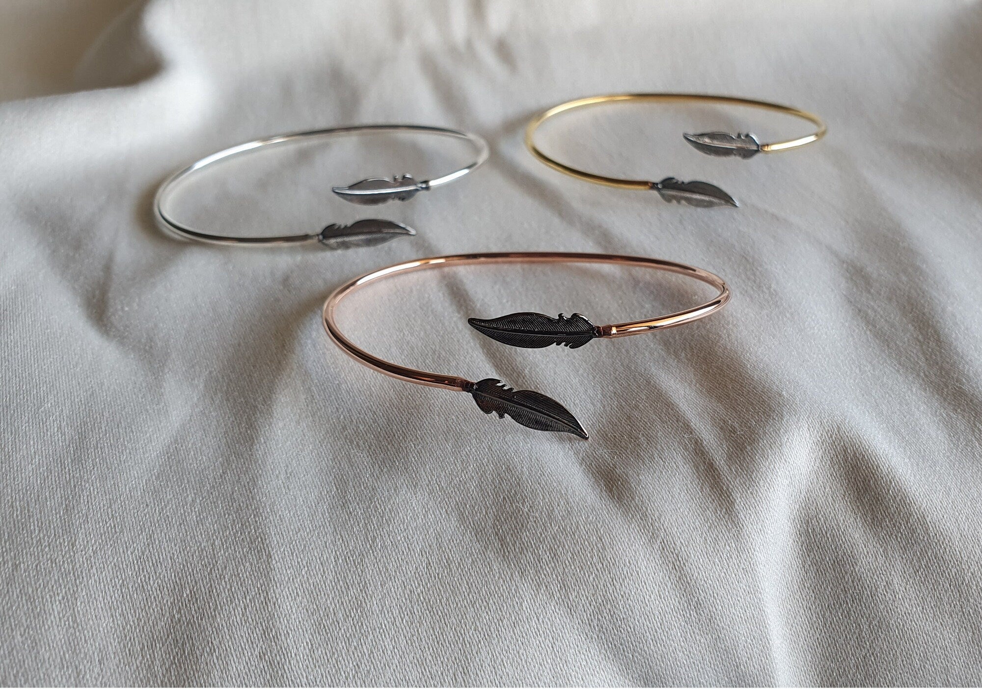 Leaf Bangle Adjustable Bracelet