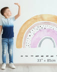 Large Floral Rainbow Wall Sticker Mural Ideal for Nursery, Kids Room, Photo Prop, Baby Shower, Rainbow Baby, Bedroom Decoration