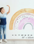 Large Floral Rainbow Wall Sticker Mural Ideal for Nursery, Kids Room, Photo Prop, Baby Shower, Rainbow Baby, Bedroom Decoration