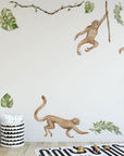 Safari Animals Wall Decal | Nursery Wall Decal | Jungle Animals | Tropical Monkey Wall Stickers | Wall Decal For Kids