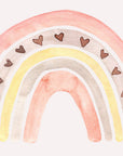 Watercolor Rainbow Rain Clouds Hearts Wallpaper Rain... | Wonderwallsboutique
