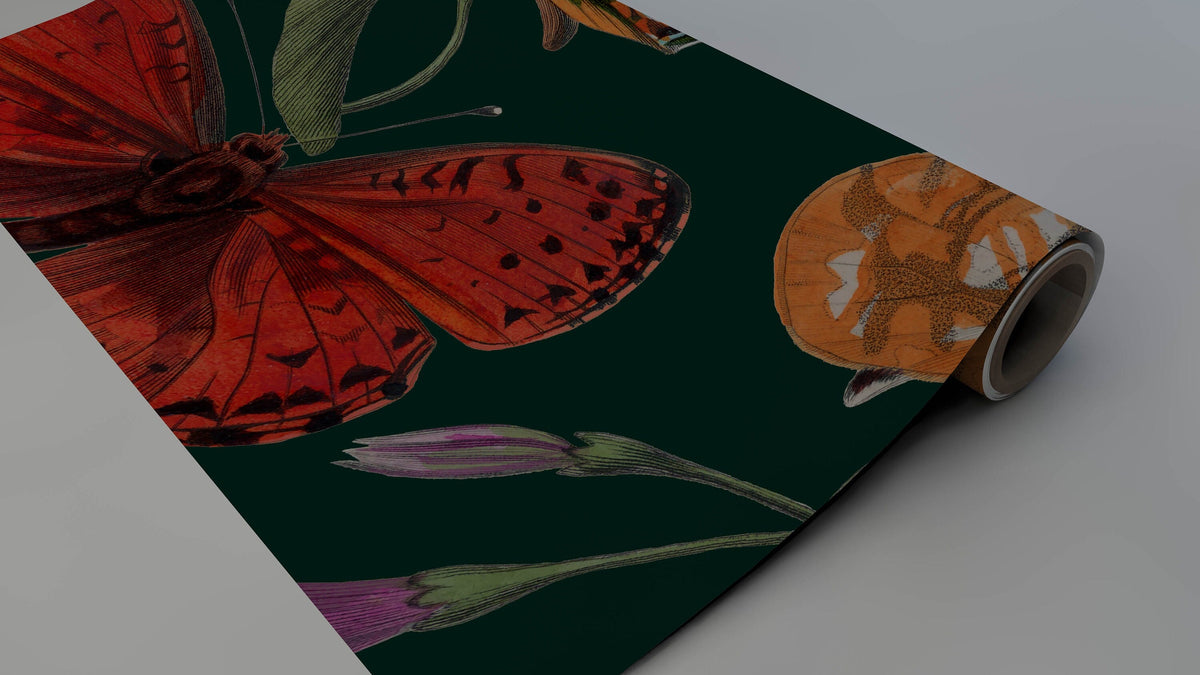 Dark floral wallpaper Mural | Wonderwallsboutique