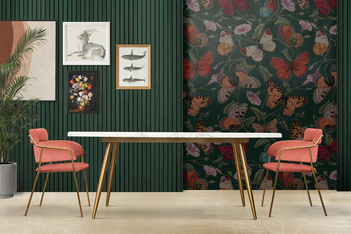 Dark floral wallpaper Mural | Wonderwallsboutique