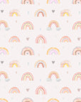 Watercolor Rainbow Rain Clouds Hearts Wallpaper Rain... | Wonderwallsboutique