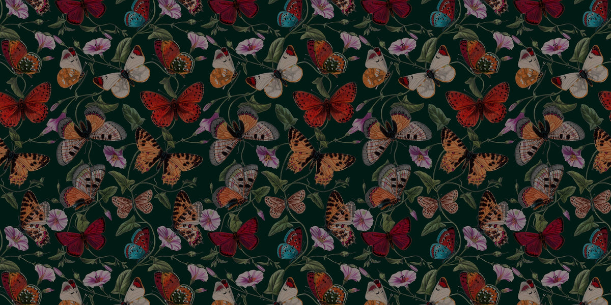 Dark floral wallpaper Mural | Wonderwallsboutique