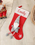 Personalised Christmas Stocking Gnome Design