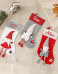 Personalised Christmas Stocking Gnome Design