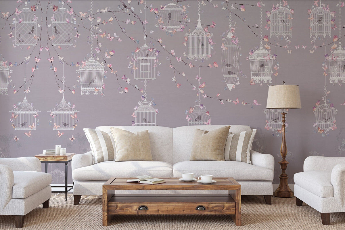 Birdcage   Wallpaper Peel and Stick | Wonderwallsboutique