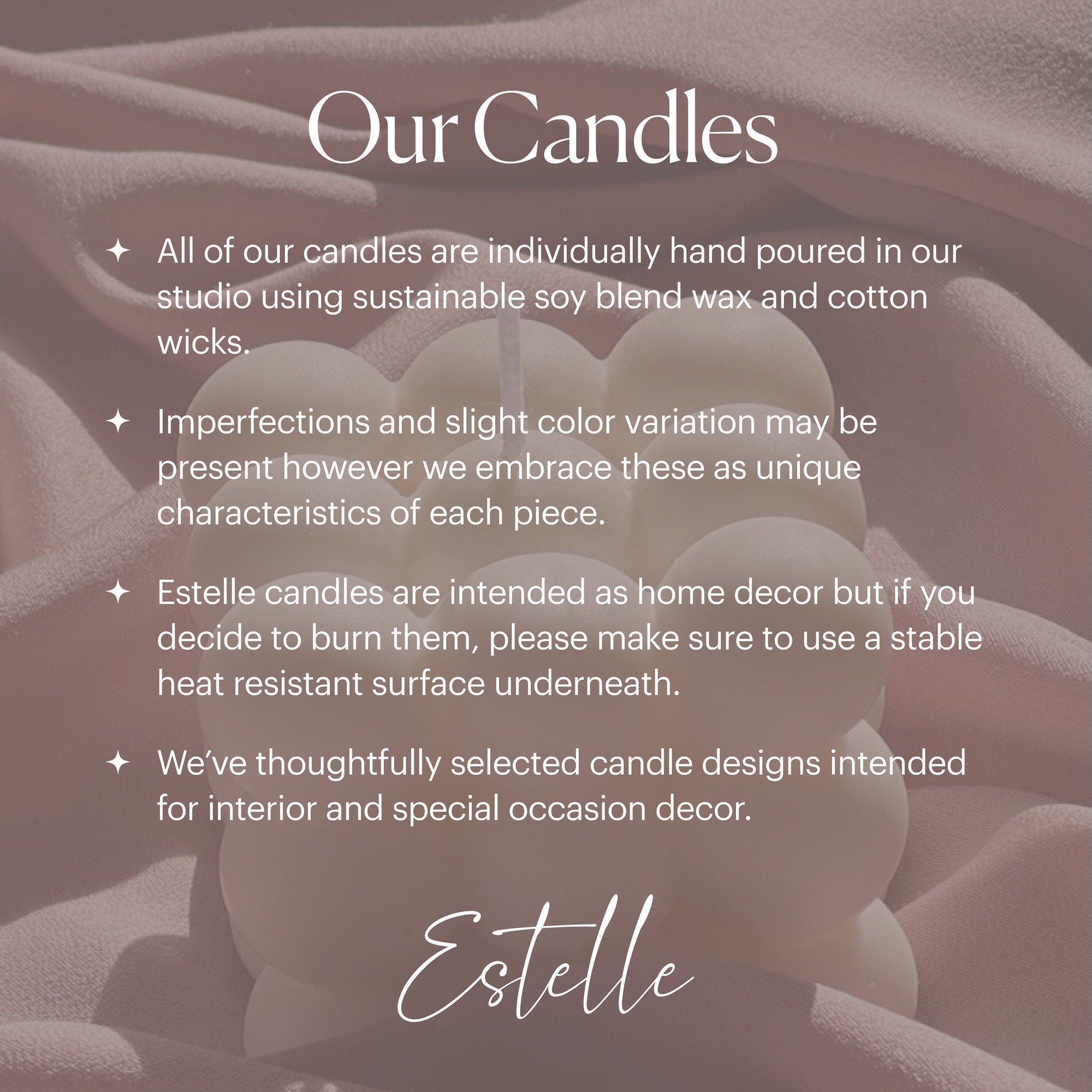 Cube Candle: Handmade Soy Pillar Candle, Home Decor
