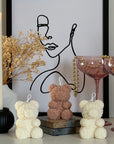 Rose Teddy Bear Candle: Hand Poured Soy Wax Blend Home Decor-1