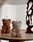 Rose Teddy Bear Candle: Hand Poured Soy Wax Blend Home Decor-0