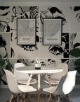 Black & White Pop Art Wall Mural, Self adhesive removable wallpaper, peel and stick, temporary wallpaper, wall art