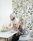 Herb Leaves Watercolour Wallpaper