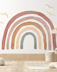 Bohemian Rainbow Nursery Decal - Peel and Stick Wall Sticker, Neutral Sweet Rainbow Wall Art, No Background Decal