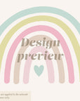 Rainbow Wall Sticker Drawn - With A Small Heart
