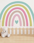 Rainbow Wall Sticker Drawn - With A Small Heart
