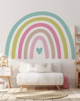 Rainbow Wall Sticker Drawn - With A Small Heart