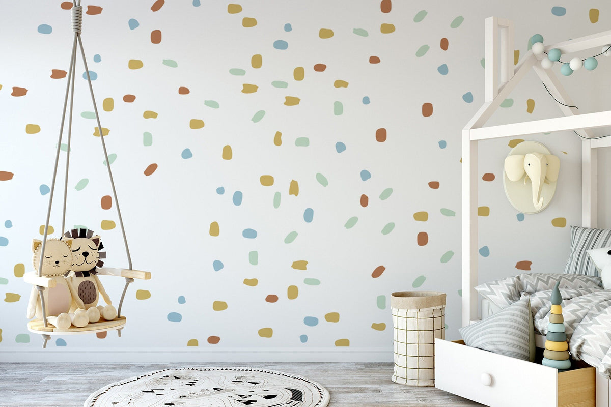 Irregular shape dots 190 Five Color Stickers