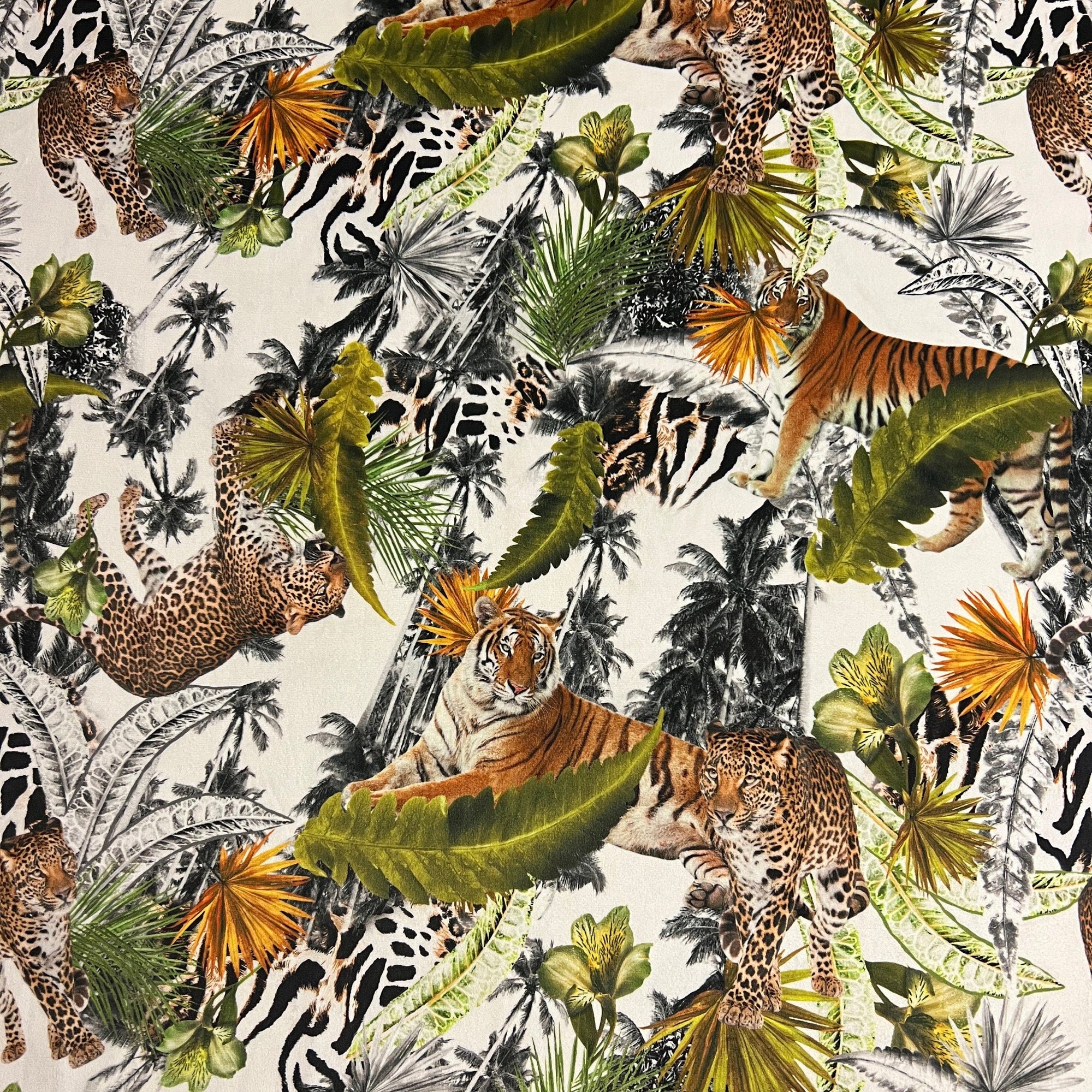 Tiger Cheetah Jungle Velvet Lampshade | French Drum Ceiling Light Shade | Bespoke Handmade Empire Lampshade