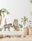 Jungle Animal Wall Stickers: Repositionable Nursery Decals for Your Little One's Room