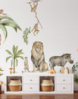 Jungle Animal Wall Stickers: Repositionable Nursery Decals for Your Little One's Room
