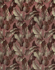 Pink Leaves Velvet Lampshade | French Drum Ceiling Light Shade | Bespoke Handmade Empire Lampshade