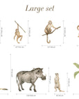 Jungle Animal Wall Stickers: Repositionable Nursery Decals for Your Little One's Room