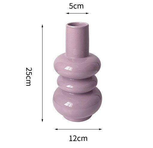 Geometric Ceramic Flower Vase-7