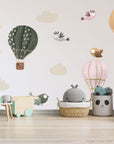 Ballon Balloon and Birds, Clouds Wall Decals for Nursery and Kids' Room