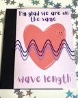 I'm glad we are on the same wavelength physics stem science anniversary valentines card