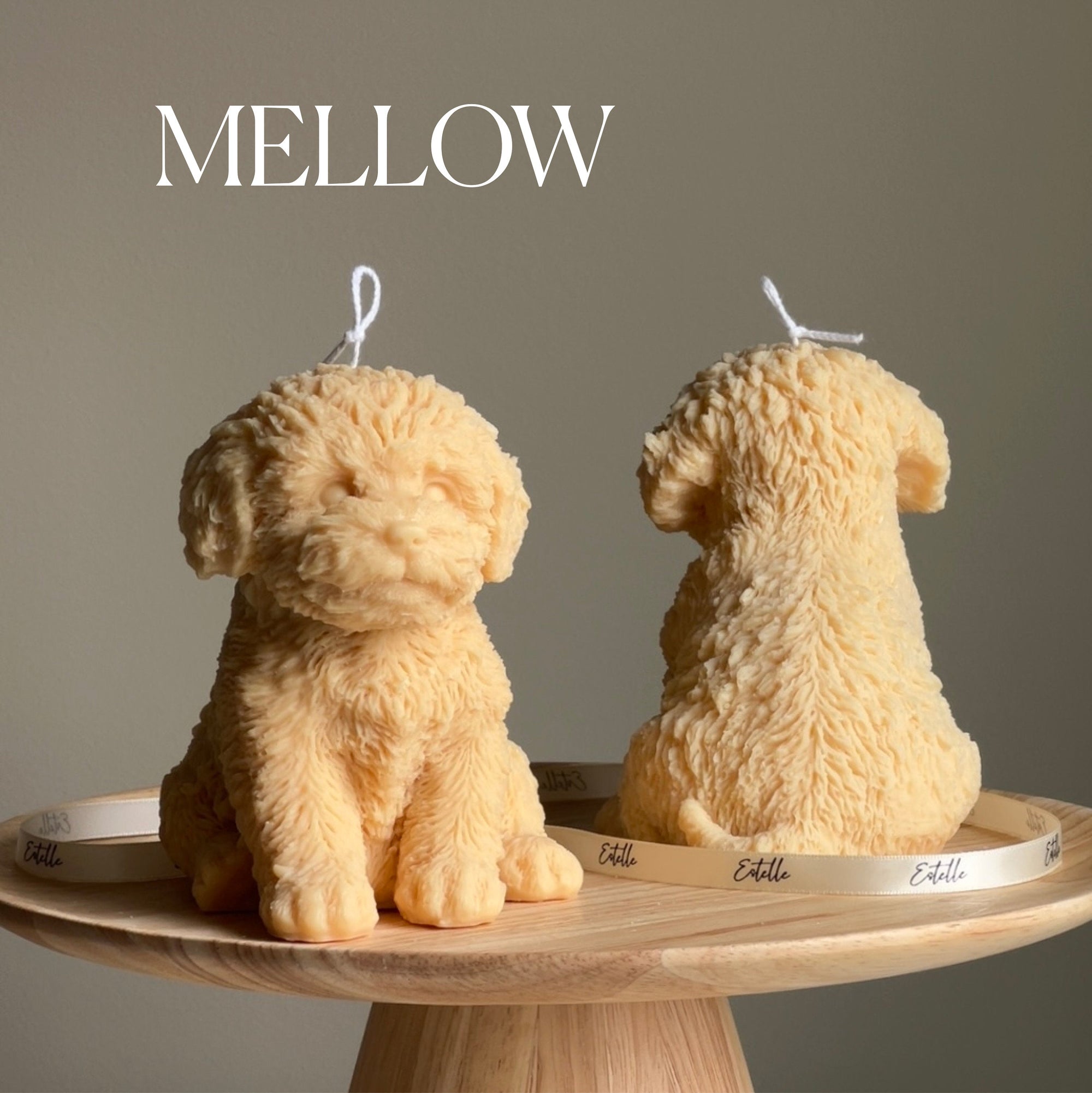 Handmade Puppy Soy Wax Candle: Sculptural Home Decor Gift-3
