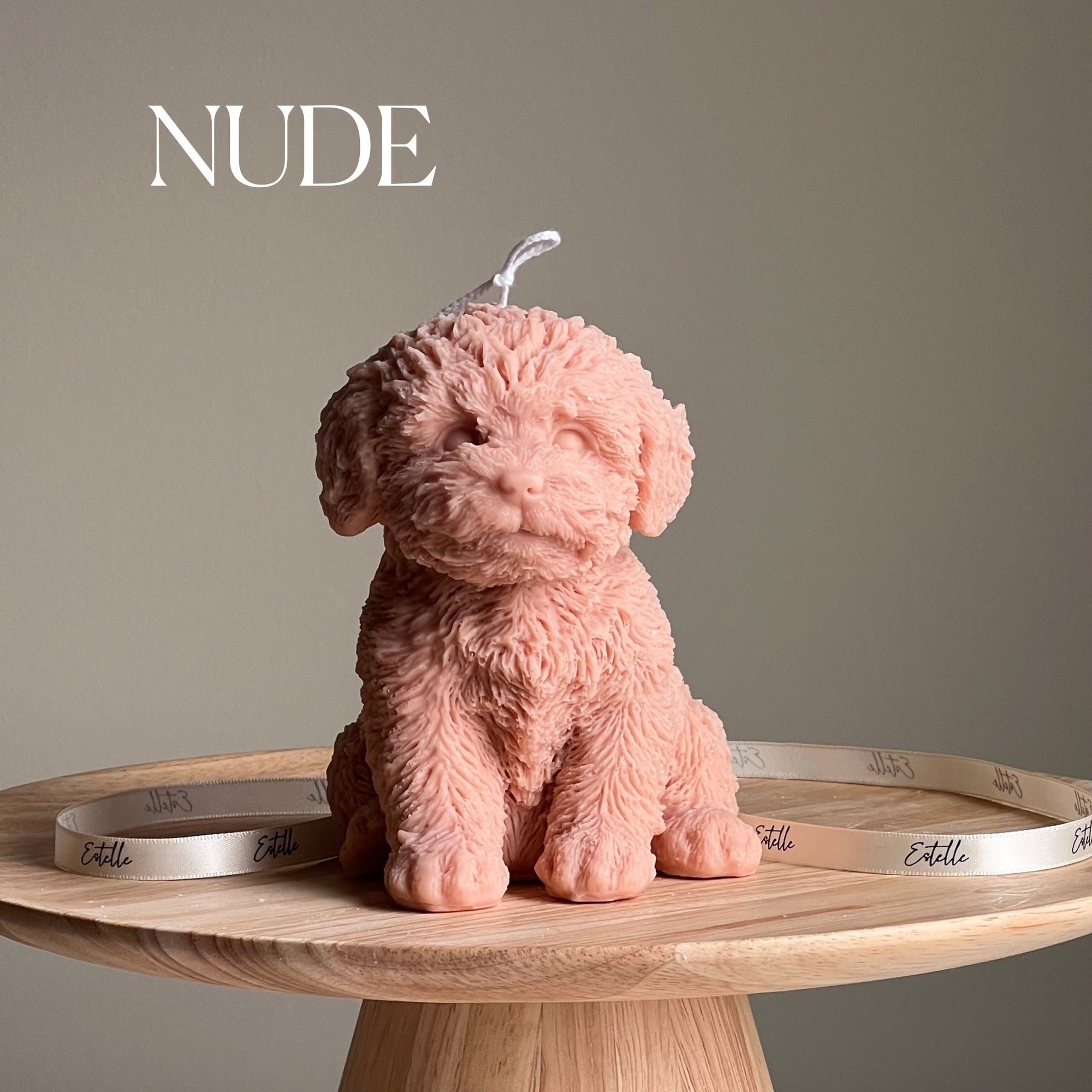 Handmade Puppy Soy Wax Candle: Sculptural Home Decor Gift-1