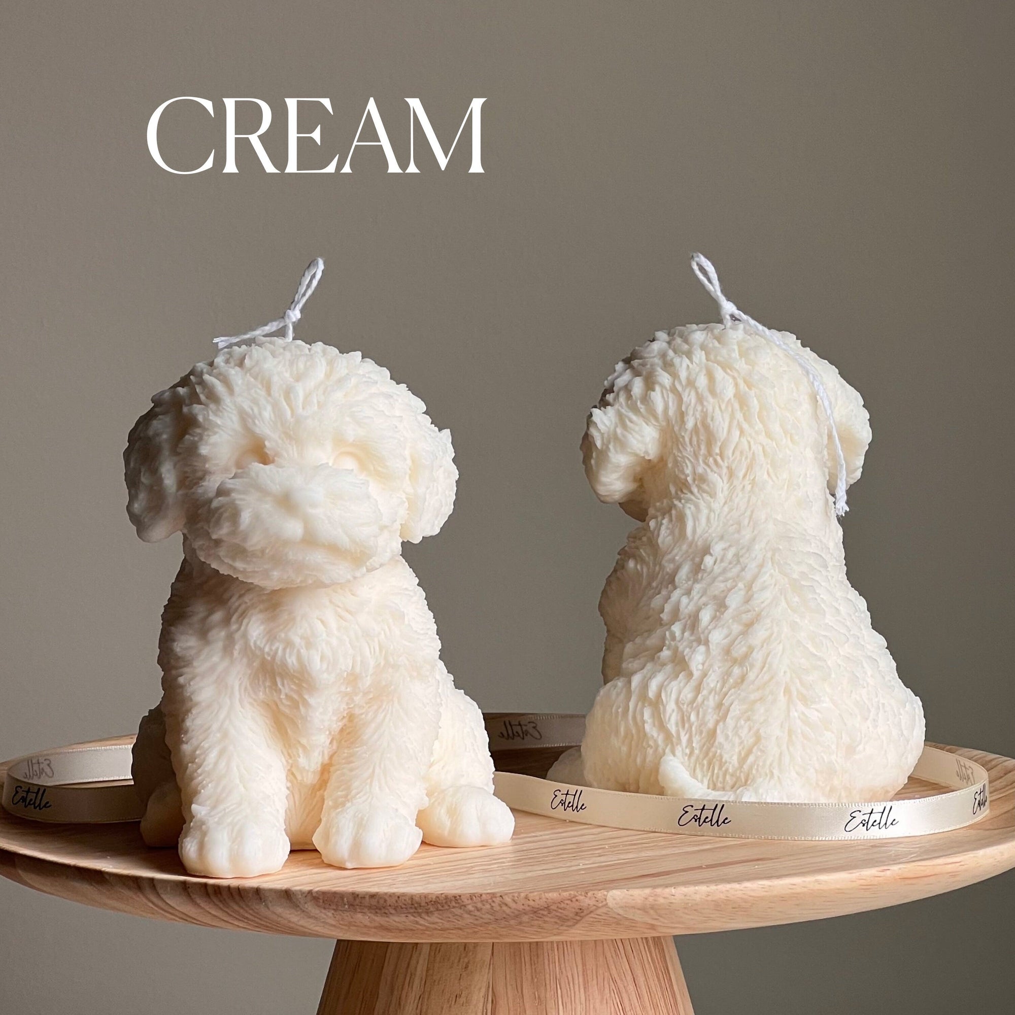 Handmade Puppy Soy Wax Candle: Sculptural Home Decor Gift-2
